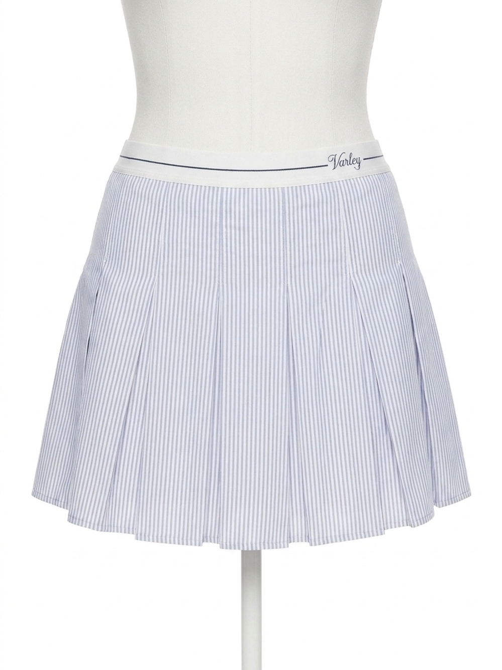 NEW VARLEY toyah high-rise skort - 14.5" in xenon blue pinstripe